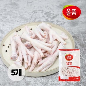 올품 뼈있는 통닭발 5kg(1kg X 5개) 생닭발 냉장 국내산, 닭발-탈피1kg(5봉), 5개