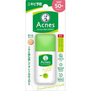 일본직발송 6. 아크네스(ACNES) 【부외품】멘솔레탐 아크네스 예방 틴트 밀크 SPF50+ PA++ 피부색 타입, 1개