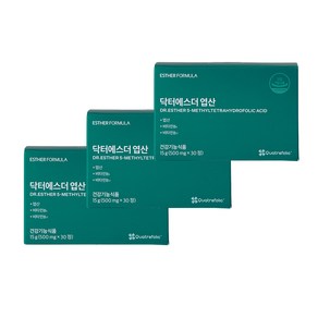 에스더몰 닥터에스더 활성형 엽산 500mg x 30정 x 3박스 임신준비 임산부