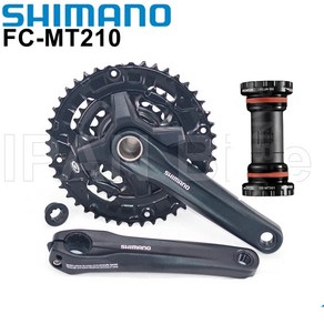 Shimano Alivio FC-MT210 자전거 크랭크셋 9/27 스피드 FC MT210 MTB 자전거 체인휠 크랭크 170mm 44 40 36T BB MT500 하단, 2)40-30-22T 175mm, 1개