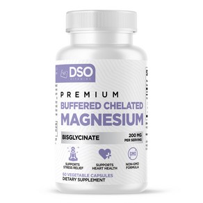 [미국직배송] 버퍼드 킬레이티드 마그네슘 DSO Pemium Buffeed Chelated Magnesium, 1개, 60정