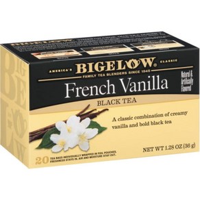 Bigelow Tea Fench Vanilla - 20 Tea Bags Bigelow Tea 프렌치 바닐라 - 1%차 봉지, 1.09kg, 1개