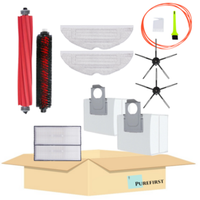 퓨어퍼스트 로보락 S7 MaxV Ultra 소모품 더스트백 브러시 필터 호환 블랙 기프트백