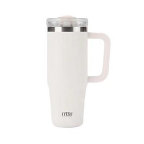 타이소 이중진공 보온보냉 대용량 스텐 텀블러 TYESO 정품 1200ml 빨대포함, 1개, 화이트