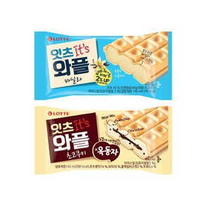 잇츠와플 2종 혼합 바닐라 + 초코쿠키 옥동자, 12개, 140ml