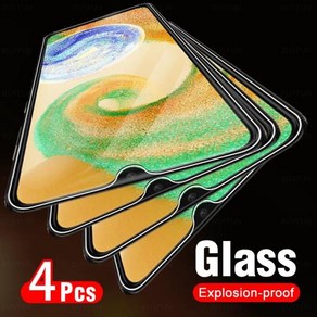 4pcs Sceen Potecto Tempeed Glass Fo Samsung Galaxy A04s Potective Full Cove Phone Film, 01 Fo Samsung A04, 4개