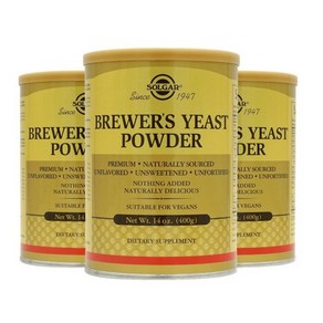 솔가 맥주효모 분말 파우더 가루 Brewers Yeast 글루타믹애씨드 400g x 3개