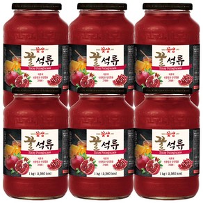 꽃샘 꿀석류차, 1kg, 6개