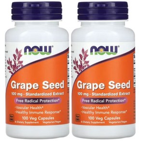 나우푸드 그레이프 씨드 포도씨 Gape Seed 100mg 100정 2개