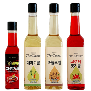 더클래식 건강요리유 4종 골라담기, 신불맛고추기름250ml+파기름500ml, 1세트, 750ml