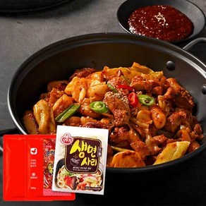 [우리농] [식탁이야기] 양념닭갈비 500g + 양념닭갈비 500g + 우동사리 세트, 1개, 상세 설명 참조