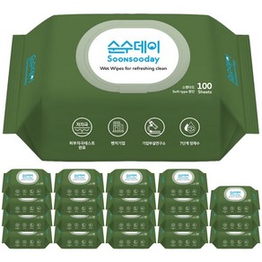 [올더아이템스] 대용량 아기물티슈 스탠다드 유아 저자극 100매 20팩, 20개, 60g