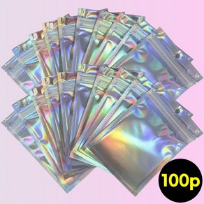 오로라 홀로그램 지퍼백 선물 포장 100p 5종