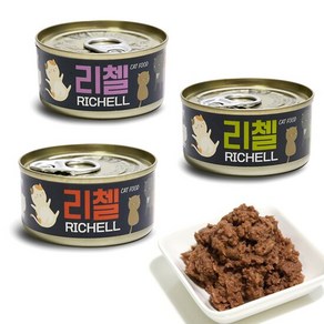 테비 리첼 고양이캔 80g x 24개 3종, 종류선택:. 참치+헤어볼