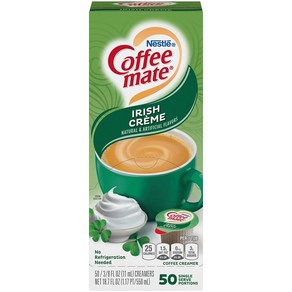 Coffee-mate 리퀴드 크리머 싱글 - 아이리시 크림 50개입, 50개, 11ml, 50개