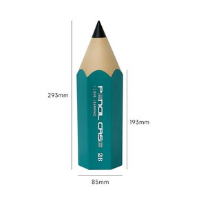 연필모양 연필꽂이 펜꽂이 펜홀더 데스크 테리어 정리함 유아 미술용품, 1개, 청록