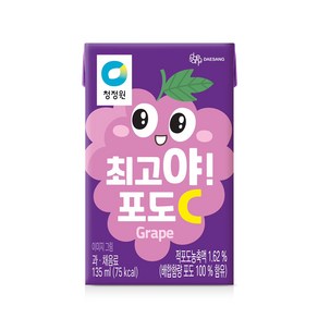 [얌얌마켓] 청정원 최고야 포도씨C 포도주스 135ml x 10개, 32개