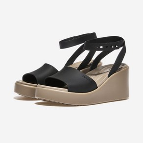 크록스 샌들 브루클린 앵클 스트랩 웨지 블랙 BROOKLYN ANKLE STRAP WEDGE