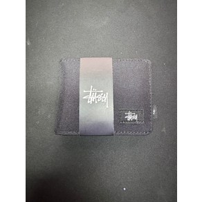 새상품 Stussy 캔버스 지갑 블랙 체크