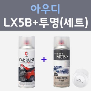 아우디 LX5B Fimament Blue 주문컬러 스프레이 + 모투명마감용스프레이 자동차 카 페인트 200ml, 1개