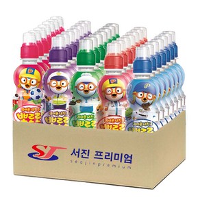 (서진프리미엄) 뽀로로 어린이 음료수 235ml 5종 (밀크맛7개+딸기맛7개+사과맛7개+블루베리맛7개+복숭아맛7개) 총35개