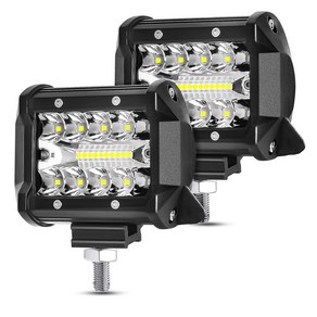 LED 자동차 안개등 자동차 추가 자동 조명 굴착기 트랙터 SUV 후진 주간 주행 등 12V-24V, 60W-20LED, 1세트