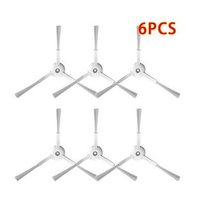 HEPA 필터 센트럴 롤 메인브러시 사이드브러시 걸레질 천 걸레 Qihoo 360 S9 x 90 로봇 진공청소기 예비 부품 액세서리 치후 로봇청소기 브러시 파츠 호환, 04 6pcs sidebush, 1개