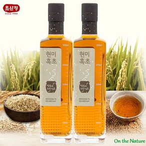 초산정 현미흑초 520ml 자연 황토옹기에서 발효 현미식초/발효식초/전통식초/한상준식초, 2개