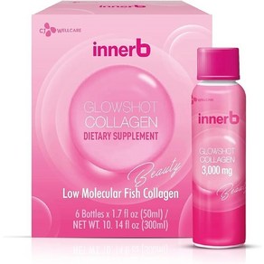 Inneb 글로우샷 콜라겐(10.1fl oz 6회 분량) - 탄력 있는 수분 공급을 위한 저분자량 피쉬 콜라겐 샷 피부 모발 손톱을 개선합니다. 리퀴드엠, 50.70 fl oz [Pack of 30]