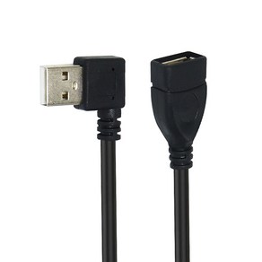 엠비에프 MBF-UF203R90 USB2.0 90도 우향 ㄱ자 꺾임 연장 USB 케이블 (0.3m), 1개