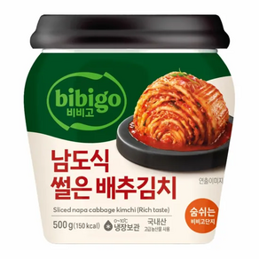 비비고썰은배추김치더풍부, 500g, 2개