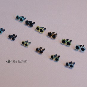 모루인형 눈 인형 만들기 재료 고양이 눈알 DIY 부자재, 4.5mm(1쌍), 1개, 옐로우