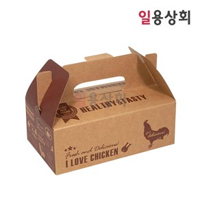 [ILYONG] 손잡이 치킨박스 HC 소 180x105x65mm 200개 크라프트