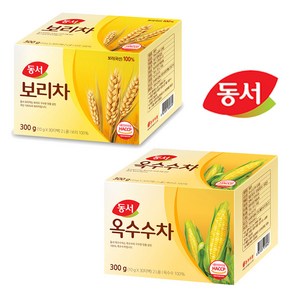 동서보리차300+옥수수차300, 2개, 300g, 10g