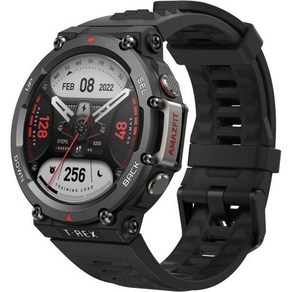 Amazfit T-Rex 2 남성용 스마트워치 듀얼밴드 6 위성위치확인 24일 배터리 수명 초저온 작동 투박한 야외 GPS 밀리터리 실시간 내비게이션-블랙