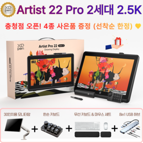 [공식 충청점] 엑스피펜 ARTIST Po 22 (2세대) 2.5K QHD 아티스트 프로 액정 타블렛, MD220QH