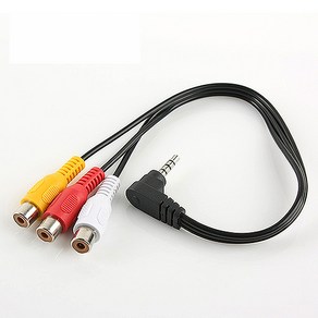(COMS) 스테레오/RCA(3선/F형) 케이블 15cm/NA219 NA219, 1개