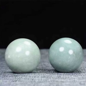 손마사지기 옥구슬 지압볼 노화방지 손바닥 스톤 휴대용, 1개, 7. 40mm Lushan Jade(일반 손)