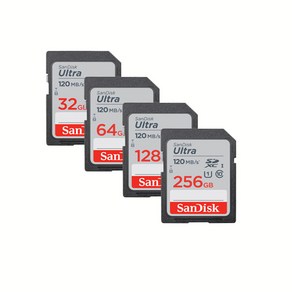 샌디스크 ulta SD카드 메모리카드 120Mbs SDHC SDXC / 32GB 64GB 128GB 256GB, SDXC 64GB (120Mbs), 1개