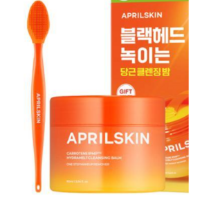 에이프릴스킨 캐로틴 클렌징 밤 I 코칫솔 증정 기획 I APRILSKIN 캐로틴 멜팅 클렌징 밤 I 최신제조 +스토어샘플증정, 1개, 90.1ml