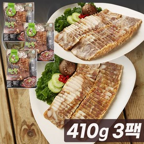 장충동왕족발 쫄깃한 돼지 편육 즉석식 안주 간식 410g 새우젓포함, 3개