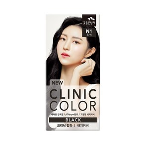 꽃을든남자 크리닉 칼라 염색약, 흑색, 1개