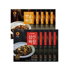 청정원 즉석짜장 삼선짜장 180g*5개 + 옛날짜장 180g*5개 (총 10개), 5개