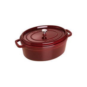 staub 스토우브 [코콧 타원형 그레나딘 레드 23cm] 양손 법랑 냄비 IH 대응 [일본 정규 판매품] La Cocotte Oval 40500-233, 상세페이지 참조, 상세페이지 참조, 1개