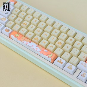 사오파오 XDA 옐로 햄토리 키캡 PBT 염료승화 (136키)