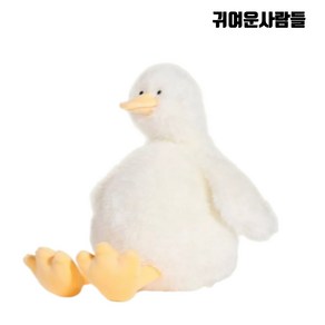 오리 애착인형 청둥오리 봉제인형 쿠션, 화이트, 30cm, 1개