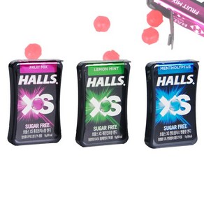 HALLS 호올스 XS 멘톨 사탕 졸음방지 미니 캔디 교차가능