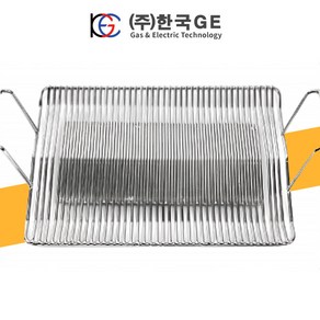 [한국지이]4각 와이어석쇠(양손잡이)가운데막힘(217모델전용) 그릴 캠핑 구이 불판 철망 야외용, 1개