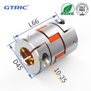 모터커플링 GTRIC 알루미늄 플럼 탄성 신축성 커플링 CNC 모터 인코더 커넥터 D40L50 3 죠 커플러 8mm 9mm 10mm 11mm 12mm 14mm 16mm 18mm 2, Machining Keyway, 1개