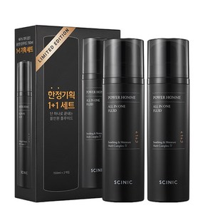 싸이닉 [1+1] 파워 옴므 올인원 플루이드 대용량, 2개, 150ml